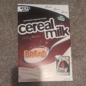 Bread Hair Cereal Milk Box with Spoon Design